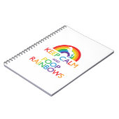 平静およびウンチの虹のユニコーンを保って下さい ノートブック (左側)