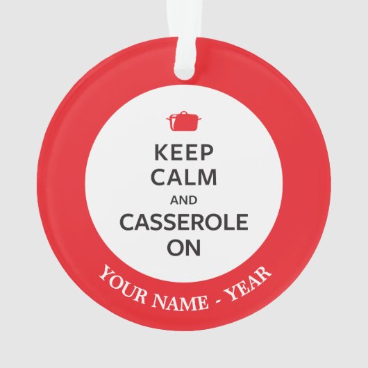 平静およびカセロールを保って下さい オーナメント (裏面)