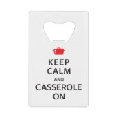 平静およびカセロールを保って下さい クレジットカード栓抜き (正面)