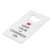 平静およびカセロールを保って下さい クレジットカード栓抜き (裏面アングル)