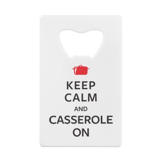 平静およびカセロールを保って下さい クレジットカード栓抜き (裏面)