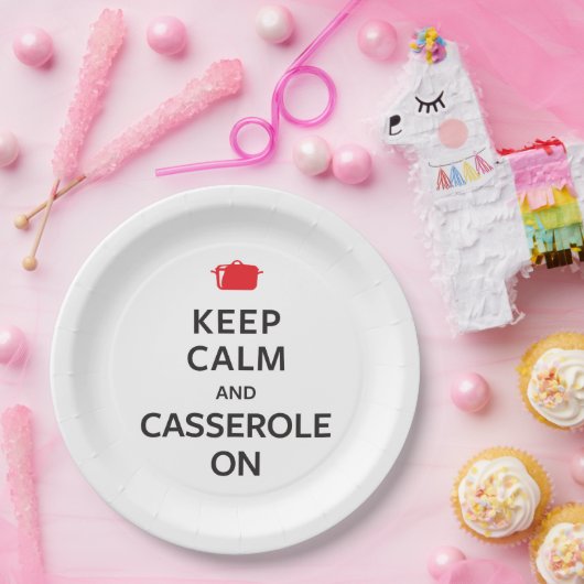 平静およびカセロールを保って下さい ペーパープレート (パーティー)