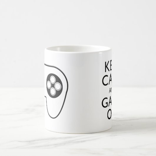 平静およびゲームのオンゲームのパッド保って下さい コーヒーマグカップ (中央)