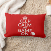 平静およびゲームのオンサイコロ-すべての色--を保って下さい ランバークッション (ブランケット)