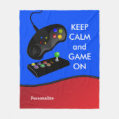 平静およびゲームを保って下さい フリースブランケット (正面)