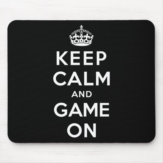 平静およびゲームを保って下さい マウスパッド (正面)