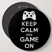 平静およびゲームを保って下さい 缶バッジ (正面&裏面)