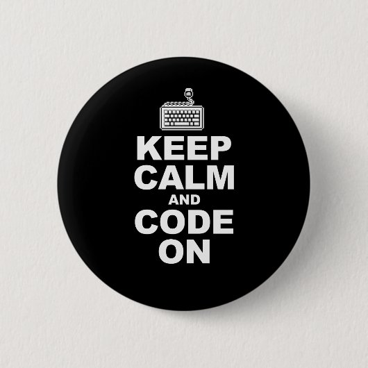 平静およびコードを保って下さい 缶バッジ (正面)
