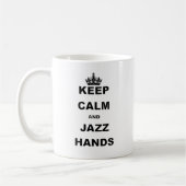 平静およびジャズHANDS.pngを保って下さい コーヒーマグカップ (左)