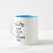 平静およびタンデムを保って下さい ツートーンマグカップ (正面左)