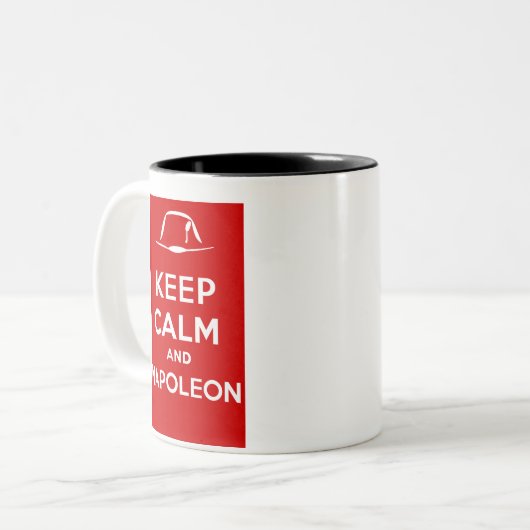 平静およびナポレオンを保って下さい ツートーンマグカップ (正面左)