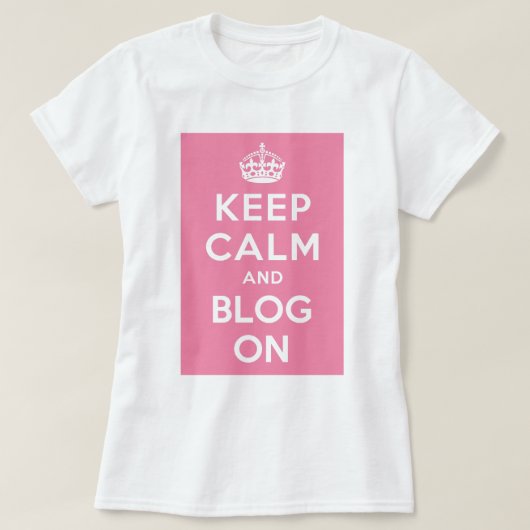 平静およびブログを保って下さい Tシャツ (デザイン正面)