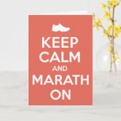 平静およびマラソンを保って下さい カード (黄色い花)