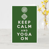 平静およびヨガを保って下さい カード (黄色い花)