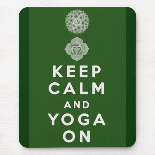 平静およびヨガを保って下さい マウスパッド (正面)