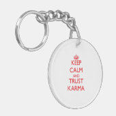 平静および信頼のカルマを保って下さい キーホルダー (正面左)