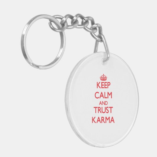 平静および信頼のカルマを保って下さい キーホルダー (正面左)