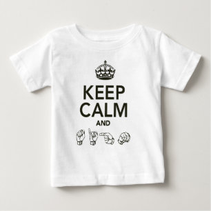 平静および印を保って下さい ベビーTシャツ