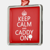 平静および容器を、ゴルフ保って下さい メタルオーナメント (左)