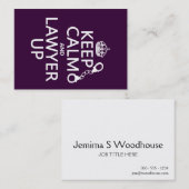 平静および弁護士を保って下さい(どの色でも) 名刺 (正面/裏面)