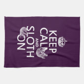 平静および怠惰を保って下さい キッチンタオル (横)