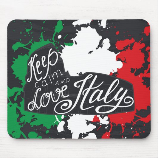 平静および愛イタリアを保って下さい マウスパッド (正面)