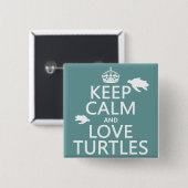 平静および愛カメを飼って下さい 缶バッジ (正面&裏面)