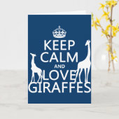 平静および愛キリン-すべての色--を飼って下さい カード (黄色い花)