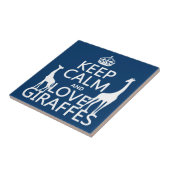 平静および愛キリン-すべての色--を飼って下さい タイル (側面)