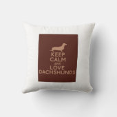 平静および愛ダックスフントを飼って下さい クッション (裏面)