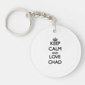 平静および愛チャドを保って下さい キーホルダー (正面)