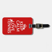 平静および愛テニスを保って下さい ラゲッジタグ (正面横)