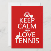 平静および愛テニスを保って下さい 招待状 (正面)