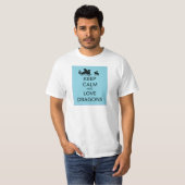 平静および愛ドラゴンを保って下さい Tシャツ (正面フル)