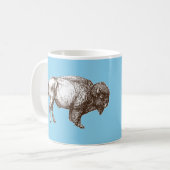 平静および愛バッファローの青のマグを保って下さい コーヒーマグカップ (正面左)