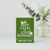 平静および愛バニー-すべての色--を保って下さい 名刺 (スタンド正面)