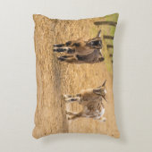 平静および愛ヤギの枕を保って下さい アクセントクッション (正面(垂直))