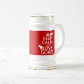 平静および愛ヤギを飼って下さい ビールジョッキ (正面右)