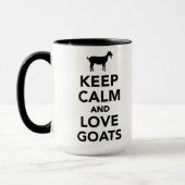 平静および愛ヤギを飼って下さい マグカップ (左)