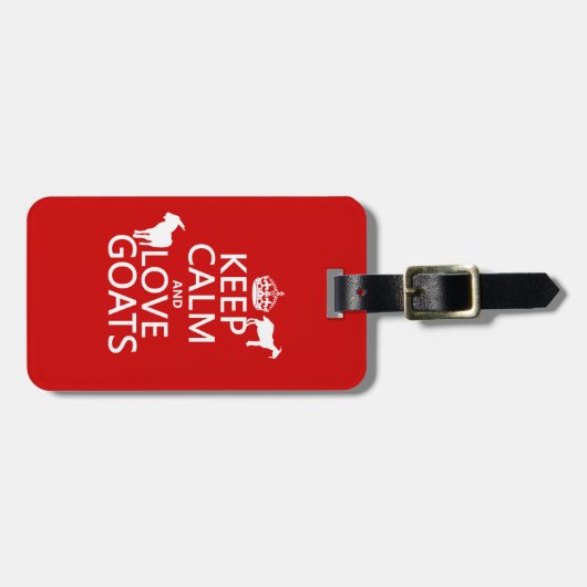 平静および愛ヤギを飼って下さい ラゲッジタグ (正面横)