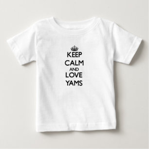 平静および愛ヤマイモを保存して下さい ベビーTシャツ