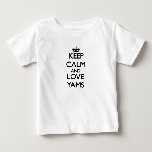 平静および愛ヤマイモを保存して下さい ベビーTシャツ (正面)