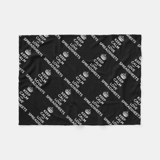 平静および愛展開表を保って下さい フリースブランケット (正面(横))