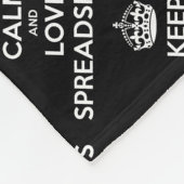 平静および愛展開表を保って下さい フリースブランケット (角)