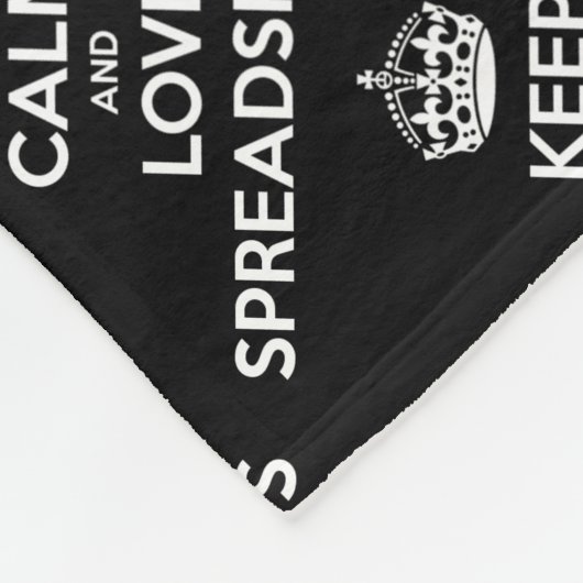 平静および愛展開表を保って下さい フリースブランケット (角)