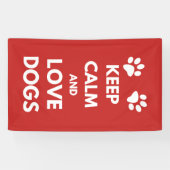 平静および愛犬を飼って下さい 横断幕 (横)