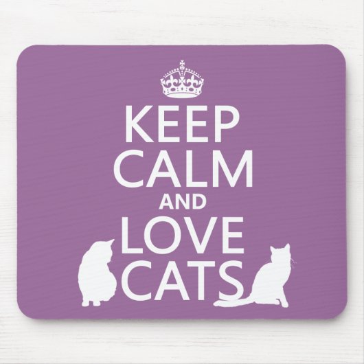 平静および愛猫を飼って下さい マウスパッド (正面)