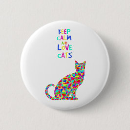 平静および愛猫を飼って下さい 缶バッジ