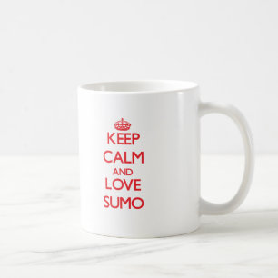 平静および愛相撲を保って下さい コーヒーマグカップ