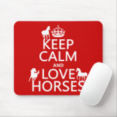 平静および愛馬-すべての色--を飼って下さい マウスパッド (マウス)